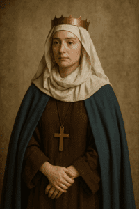 Découvrez l’histoire extraordinaire de Sainte Bathilde, esclave devenue reine des Francs puis sainte : réformatrice, protectrice des pauvres et figure majeure du VIIᵉ siècle.