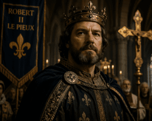 Découvrez Robert II le Pieux, roi des Francs et fils de Hugues Capet. Son règne consolide la dynastie capétienne et renforce les bases du futur royaume de France.